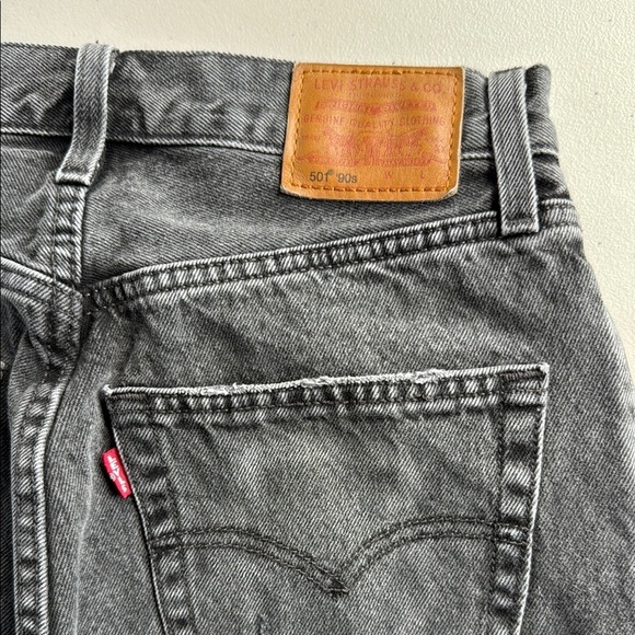 Levi’s 501 90s Jeans Faded Black Mid Rise Loose - Picture 6 of 16